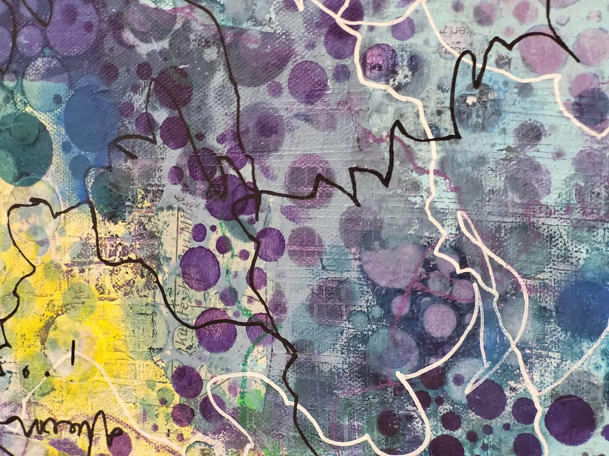 Detail Leinwand Buchstabe um Buchstabe - dein Leben in Farbe